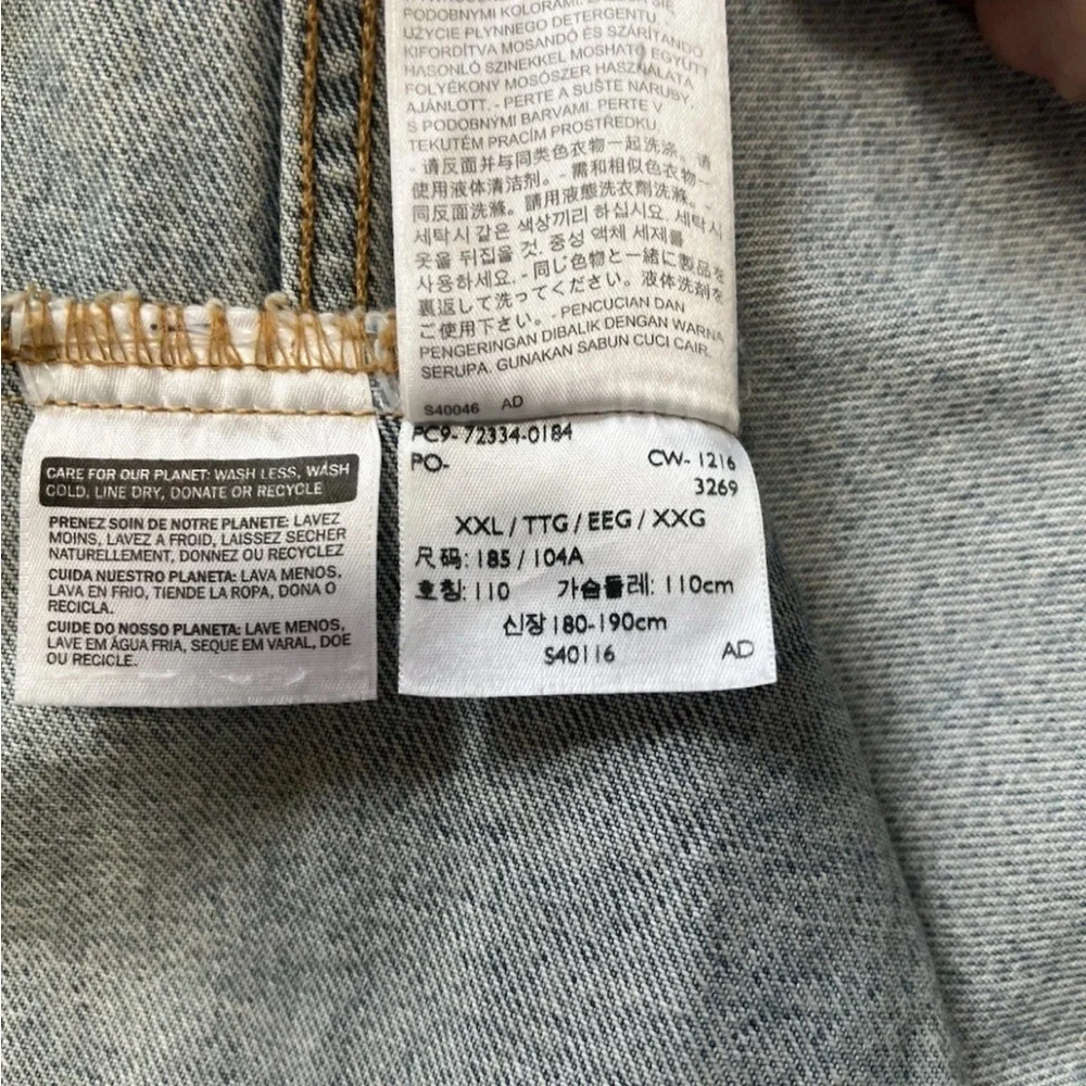 Levi’s Men’s Trucker Jacket XXL Distressed Denim Soft Broken-In Feel 25x29 - Picture 8 of 16